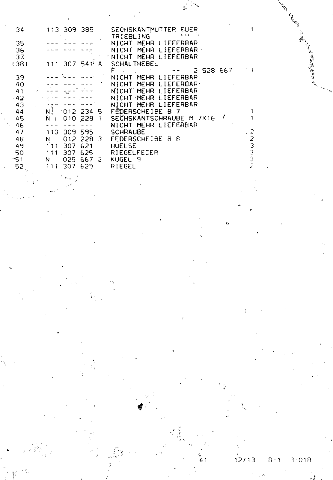 Vorschau VW 1200 1300 F-118 2050 000 Seite 576