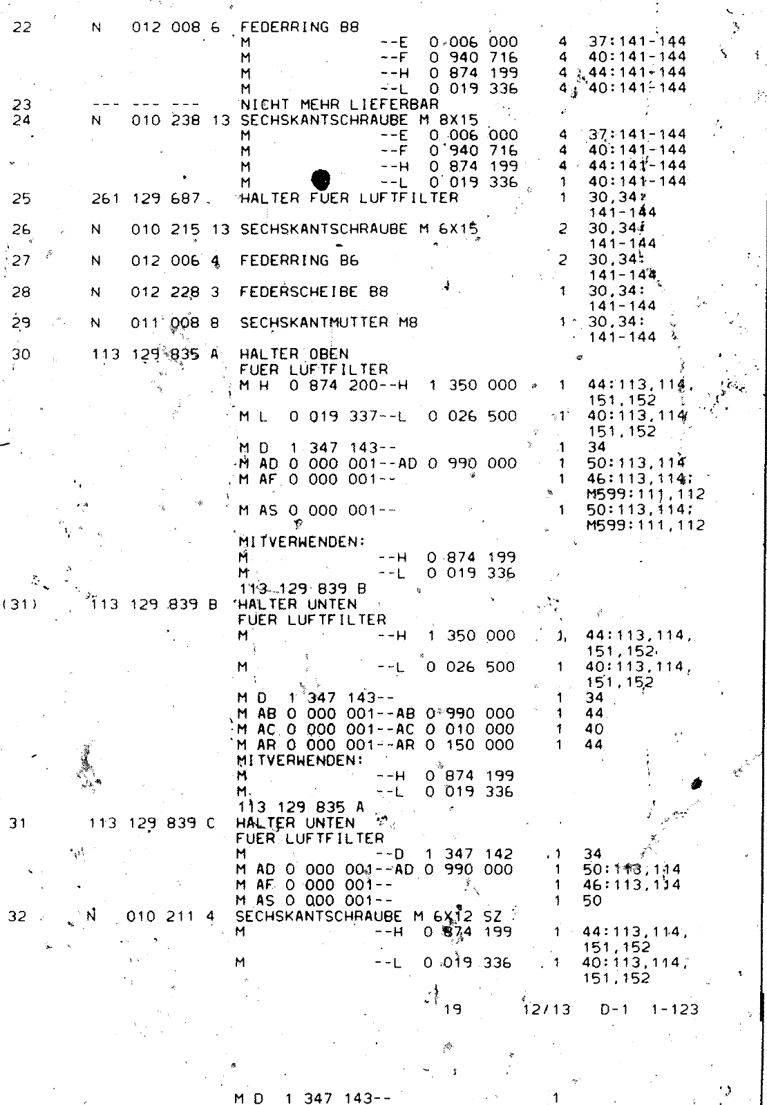 Vorschau VW 1200 1300 F-118 2050 000 Seite 362