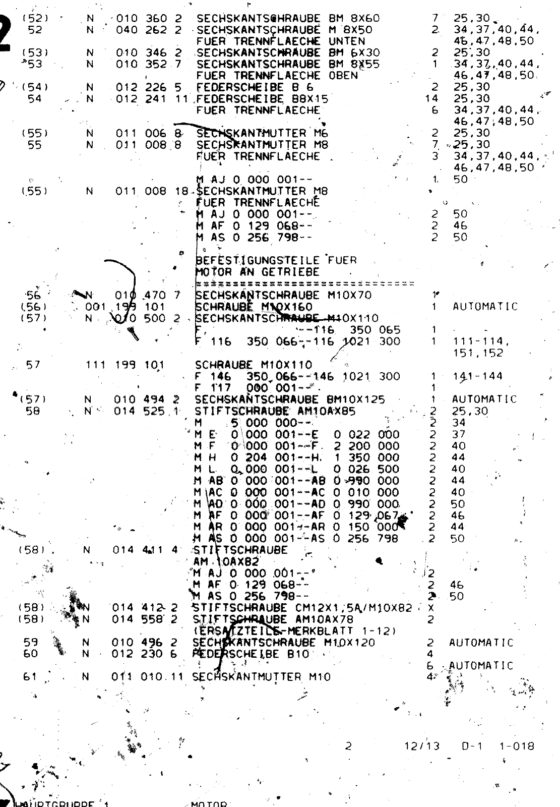 Vorschau VW 1200 1300 F-118 2050 000 Seite 154