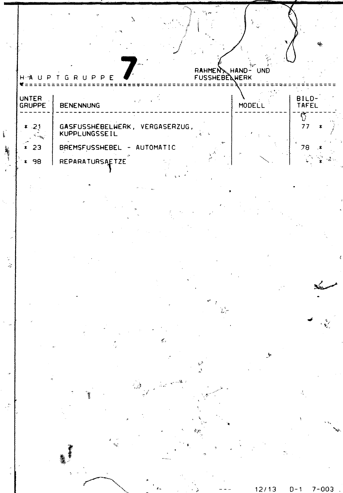 Vorschau VW 1200 1300 F-118 2050 000 Seite 71