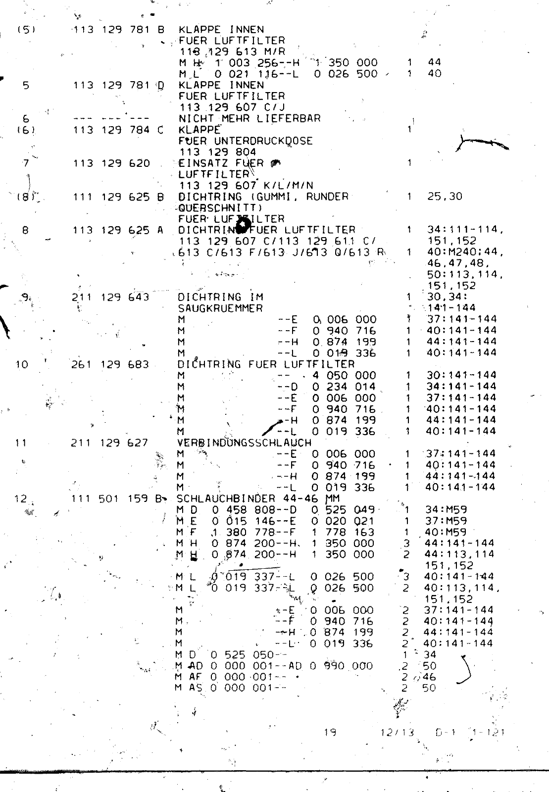 Vorschau VW 1200 1300 F-118 2050 000 Seite 358