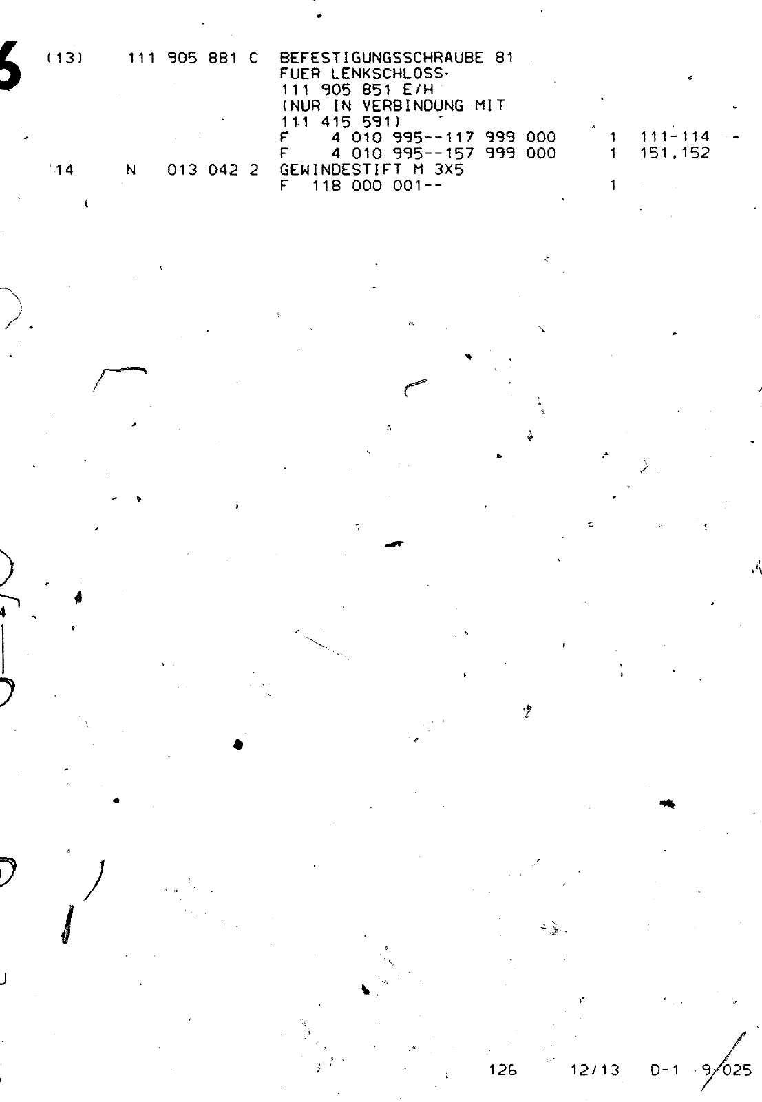 Vorschau VW 1200 1300 F-118 2050 000 Seite 1170