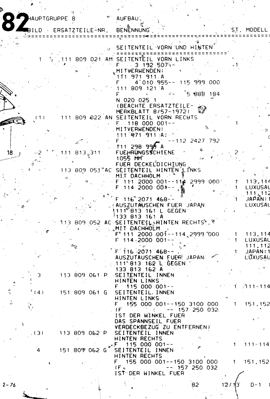 Vorschau VW 1200 1300 F-118 2050 000 Seite 836