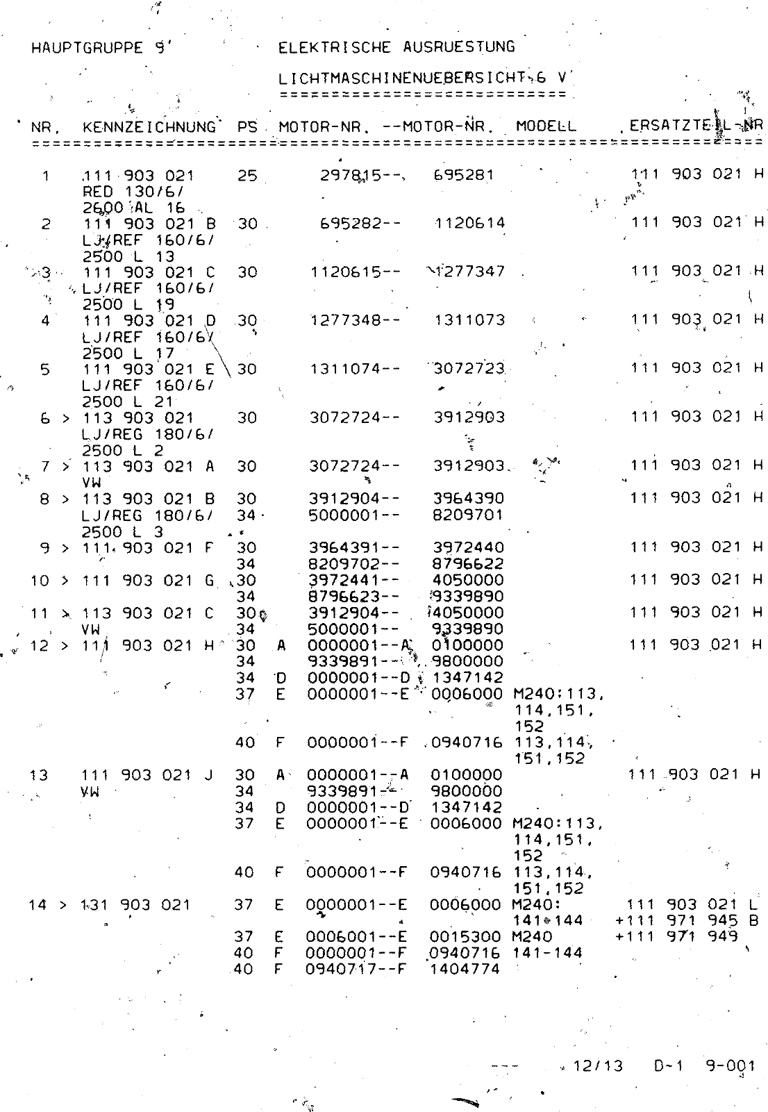 Vorschau VW 1200 1300 F-118 2050 000 Seite 1122