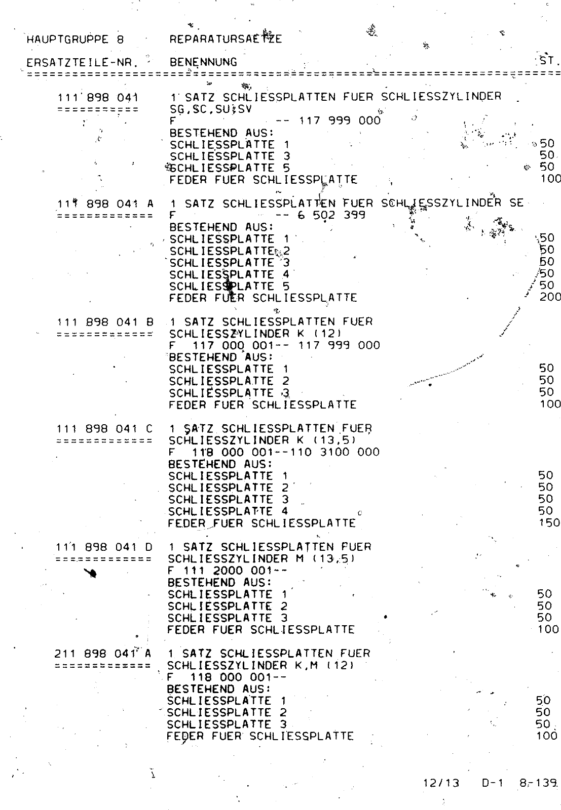 Vorschau VW 1200 1300 F-118 2050 000 Seite 1108