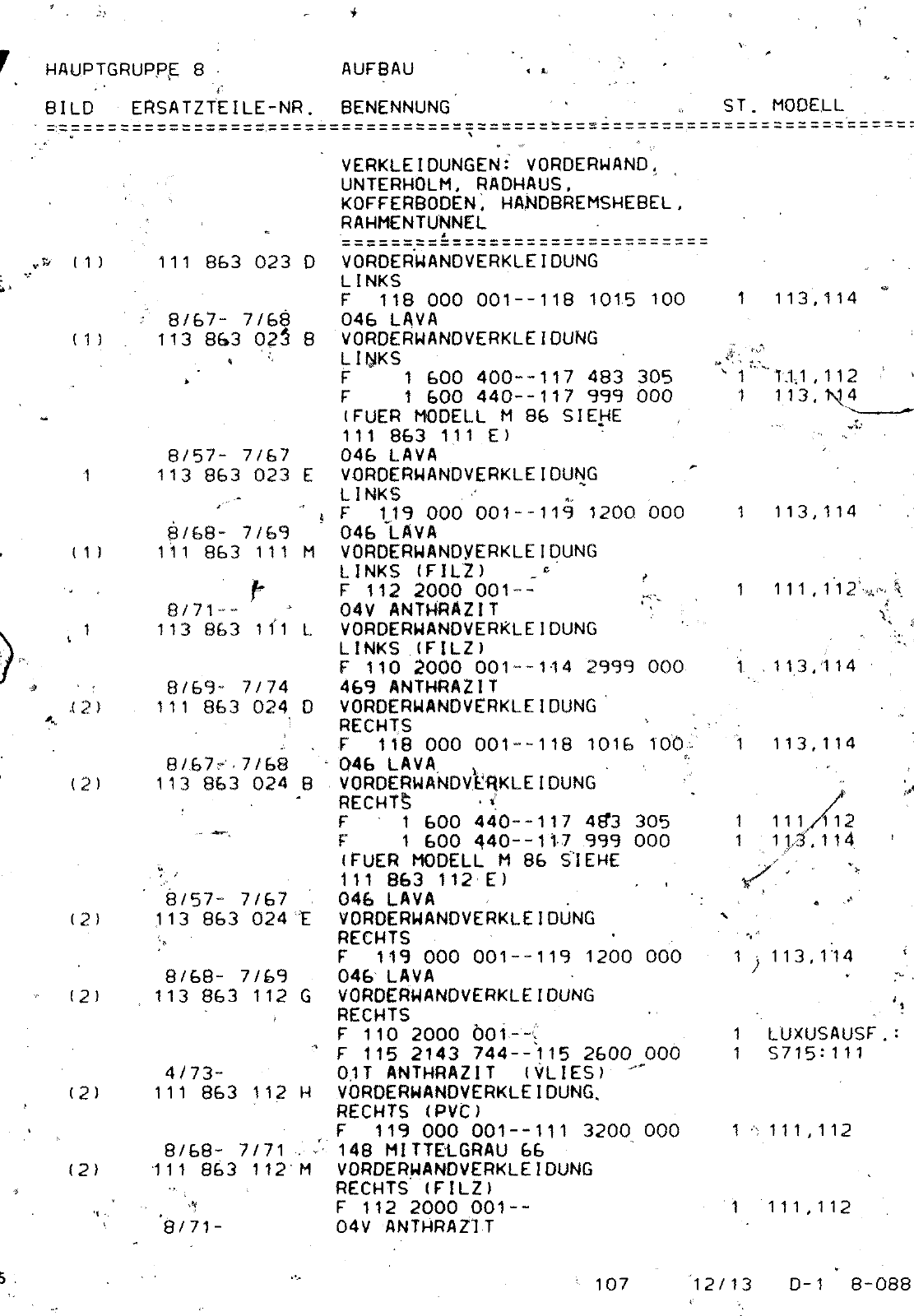 Vorschau VW 1200 1300 F-118 2050 000 Seite 1002