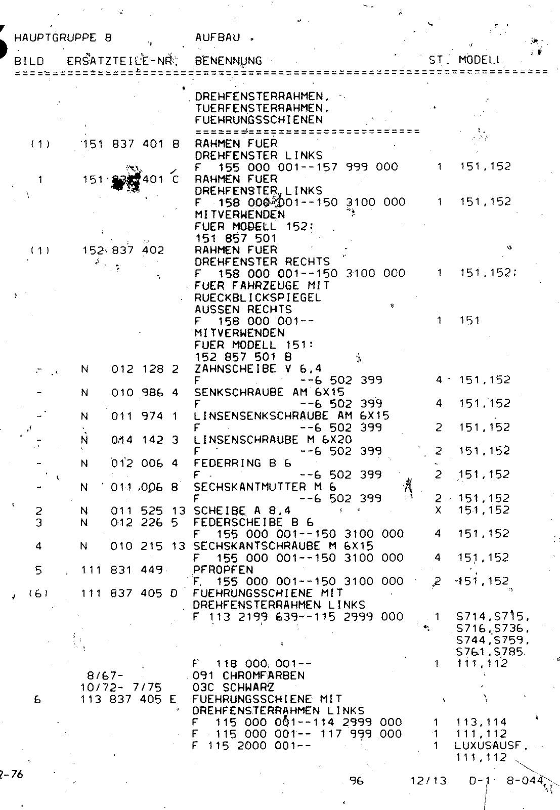 Vorschau VW 1200 1300 F-118 2050 000 Seite 914
