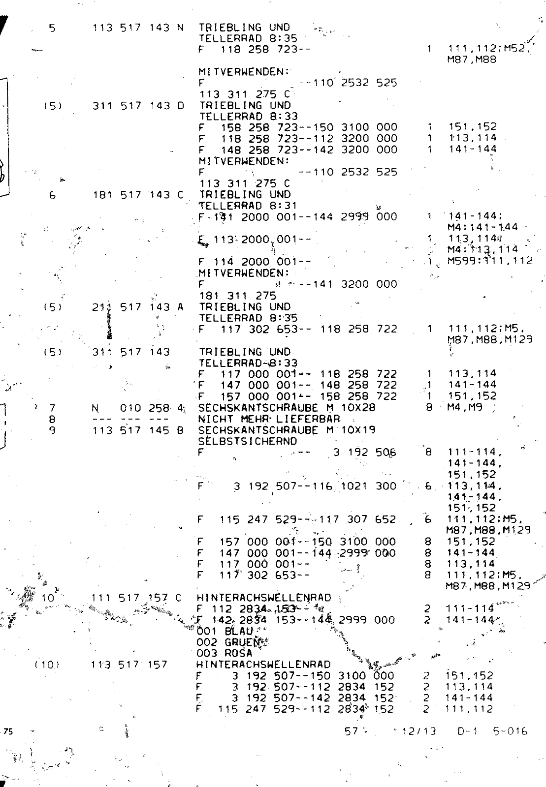 Vorschau VW 1200 1300 F-118 2050 000 Seite 692