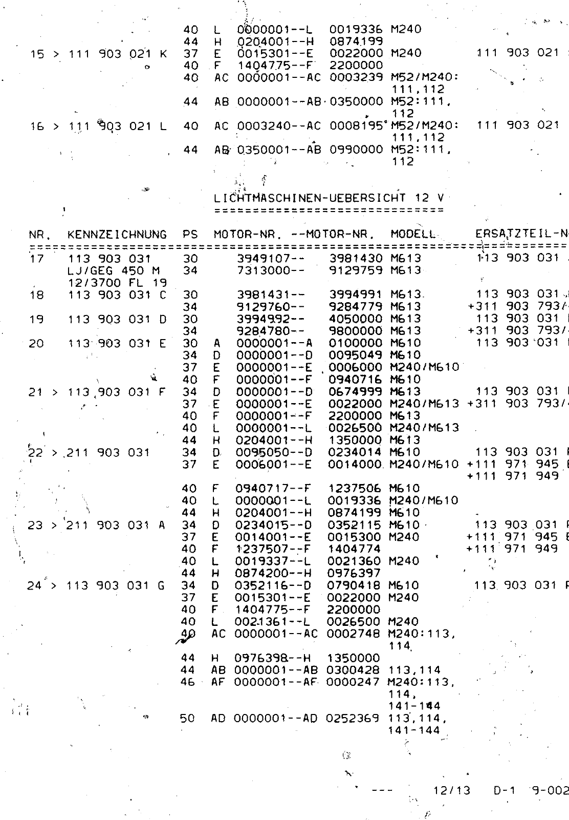 Vorschau VW 1200 1300 F-118 2050 000 Seite 1124