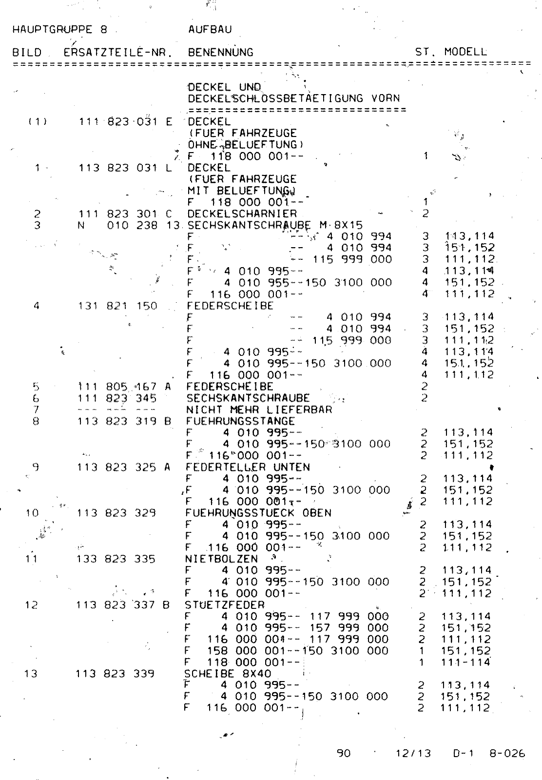 Vorschau VW 1200 1300 F-118 2050 000 Seite 876