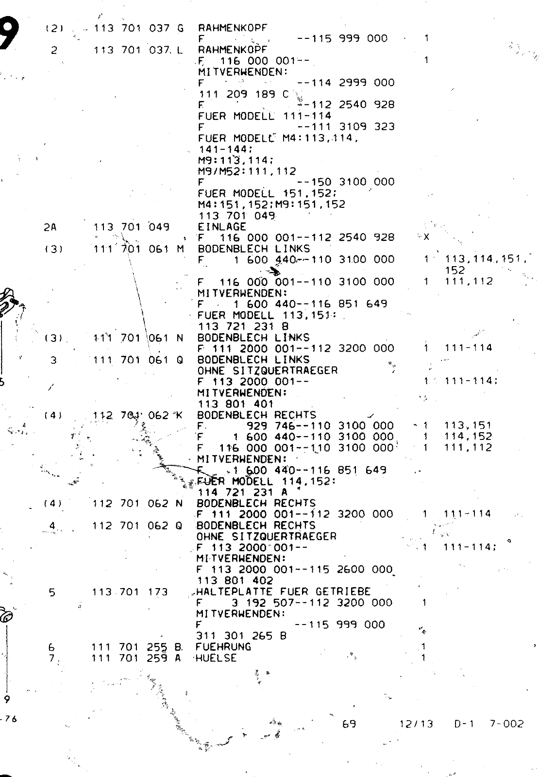 Vorschau VW 1200 1300 F-118 2050 000 Seite 768