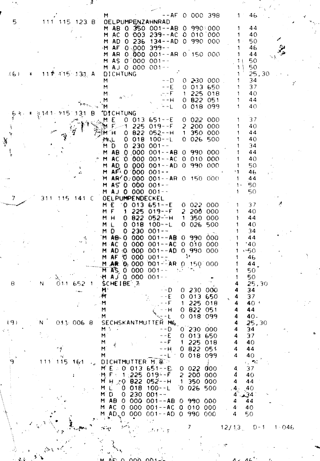 Vorschau VW 1200 1300 F-118 2050 000 Seite 210