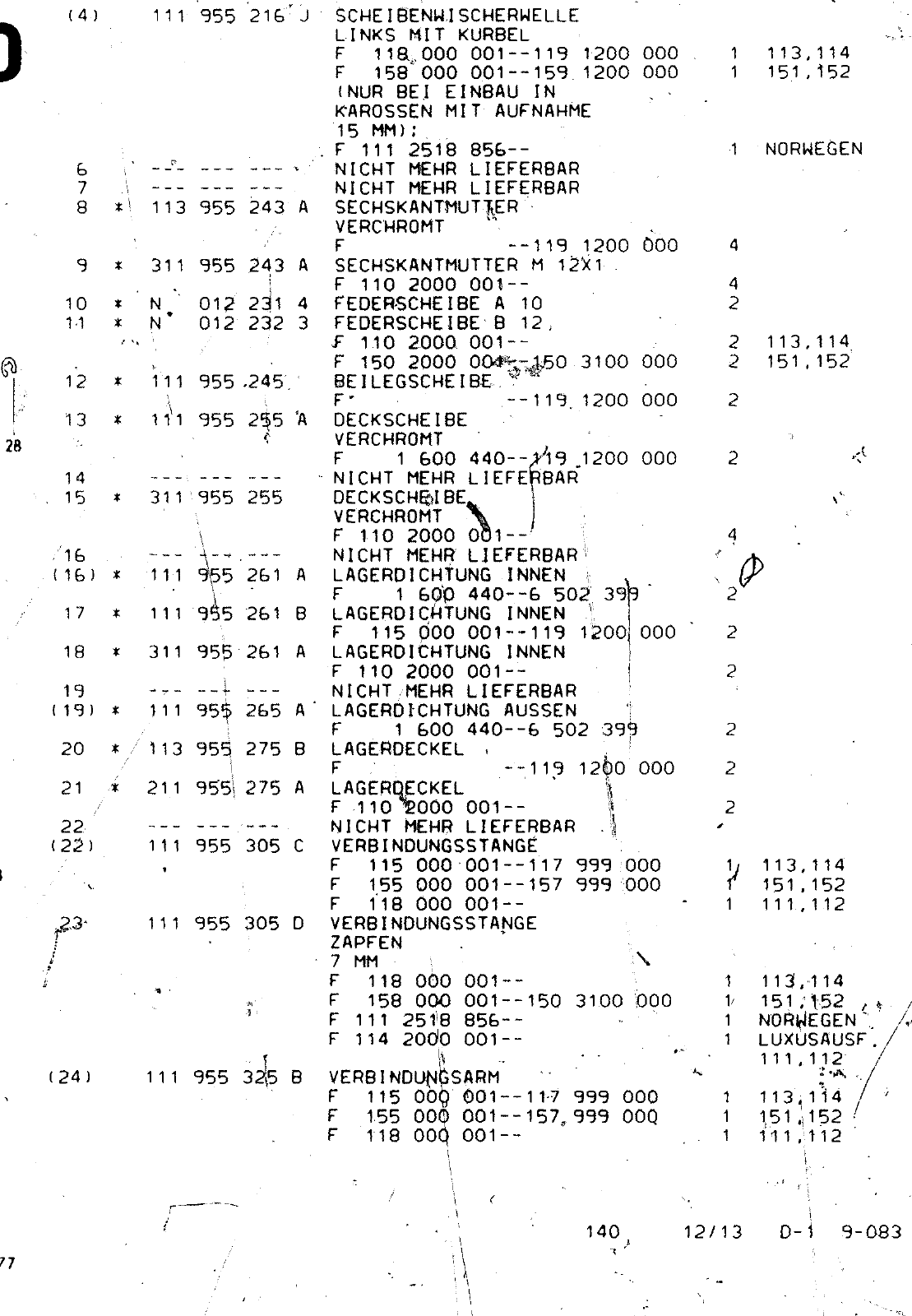 Vorschau VW 1200 1300 F-118 2050 000 Seite 1286