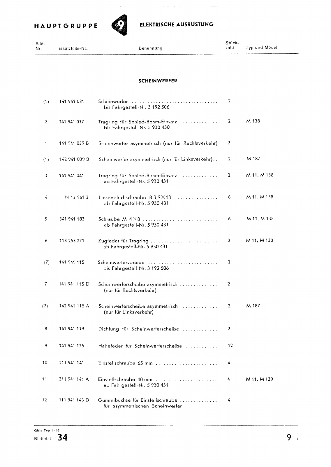 Vorschau Typ 14 (Karmann Ghia) Seite 270