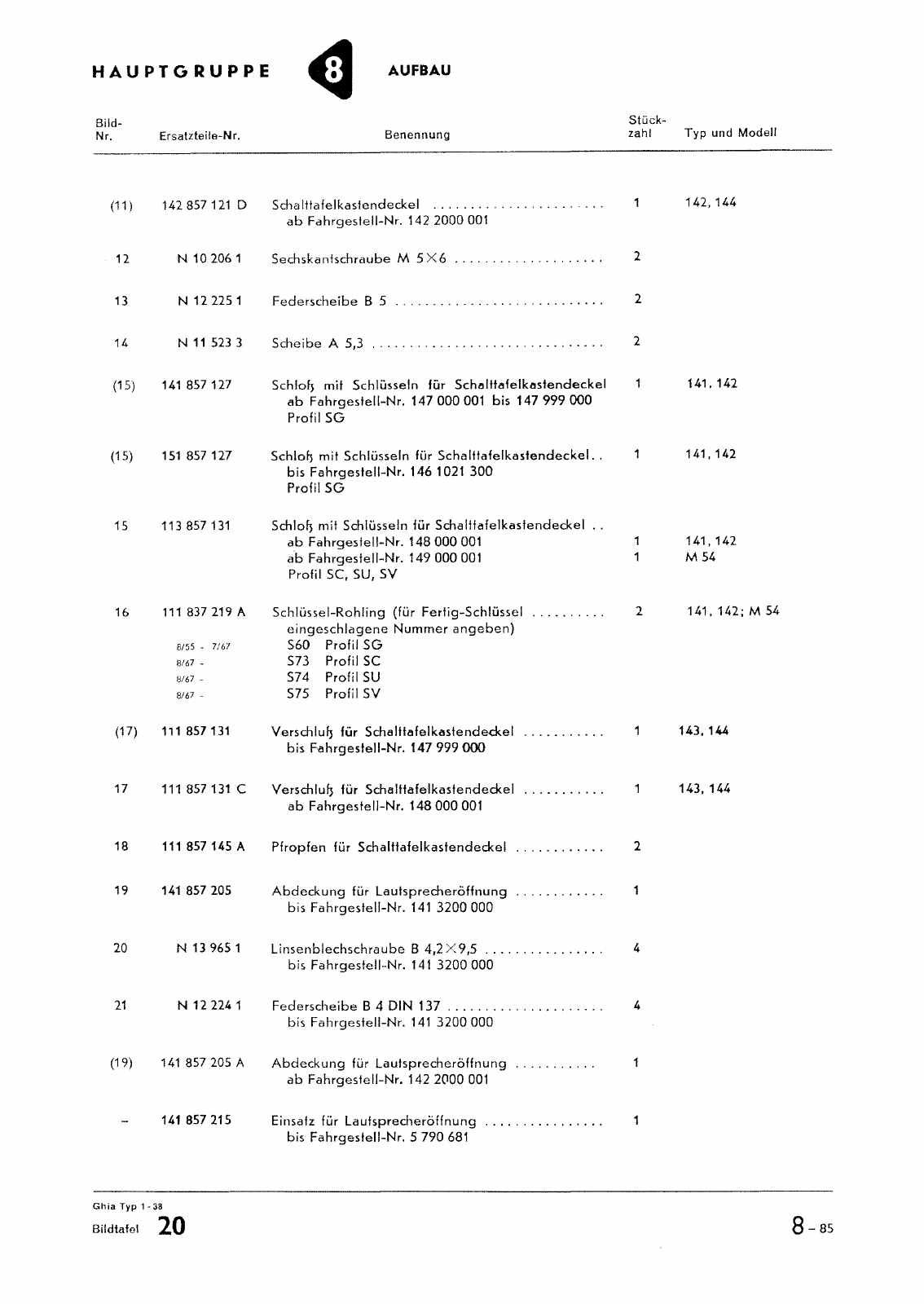 Vorschau Typ 14 (Karmann Ghia) Seite 157