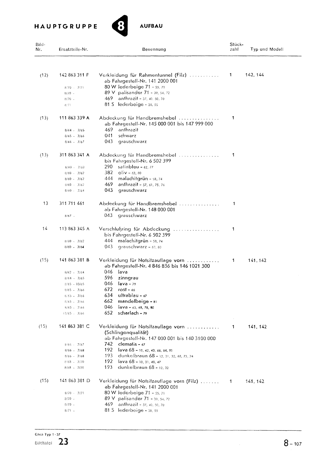 Vorschau Typ 14 (Karmann Ghia) Seite 180