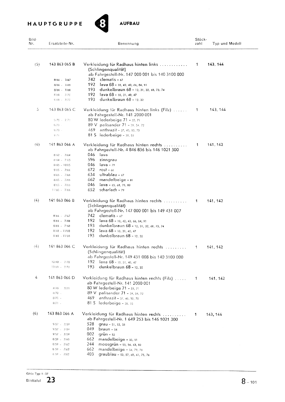 Vorschau Typ 14 (Karmann Ghia) Seite 174