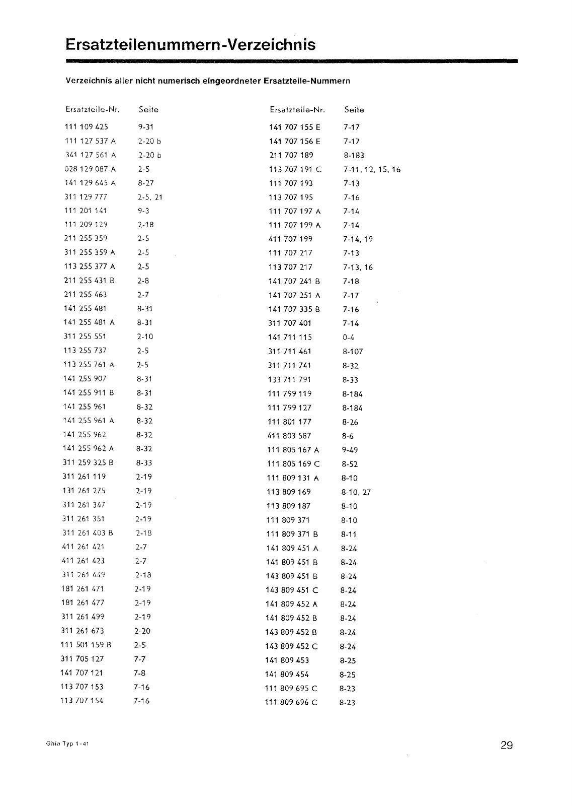 Vorschau Typ 14 (Karmann Ghia) Seite 27