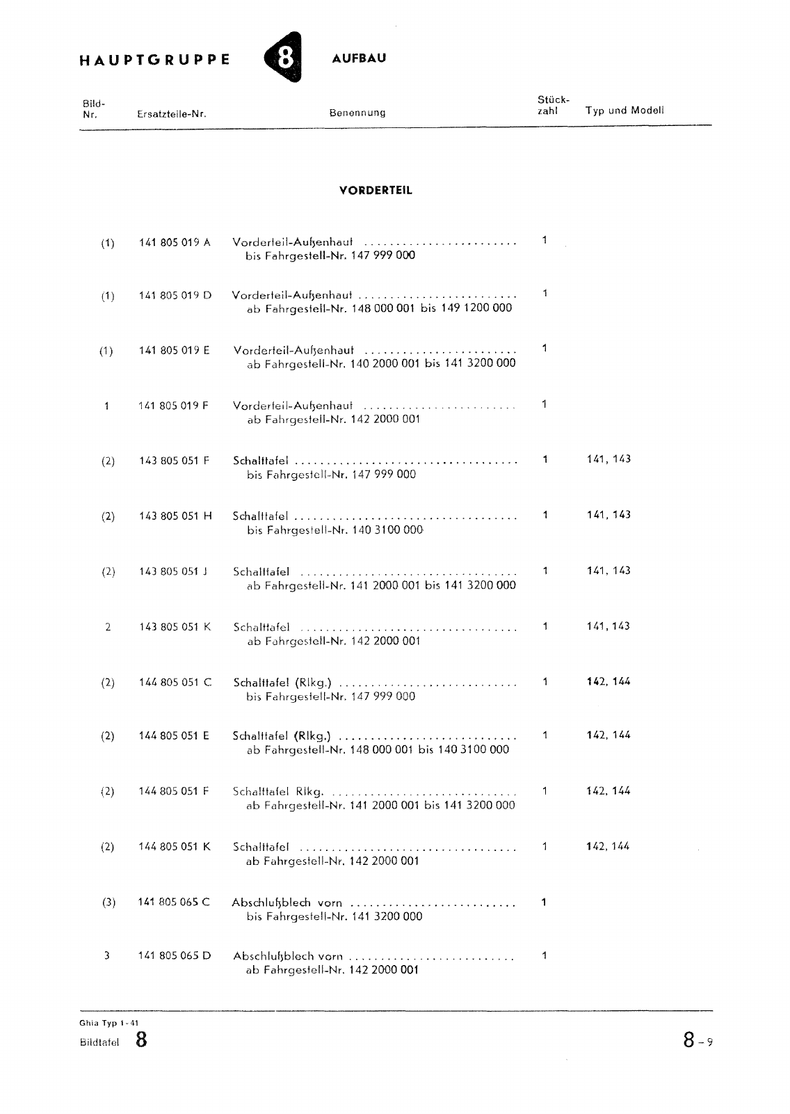 Vorschau Typ 14 (Karmann Ghia) Seite 83