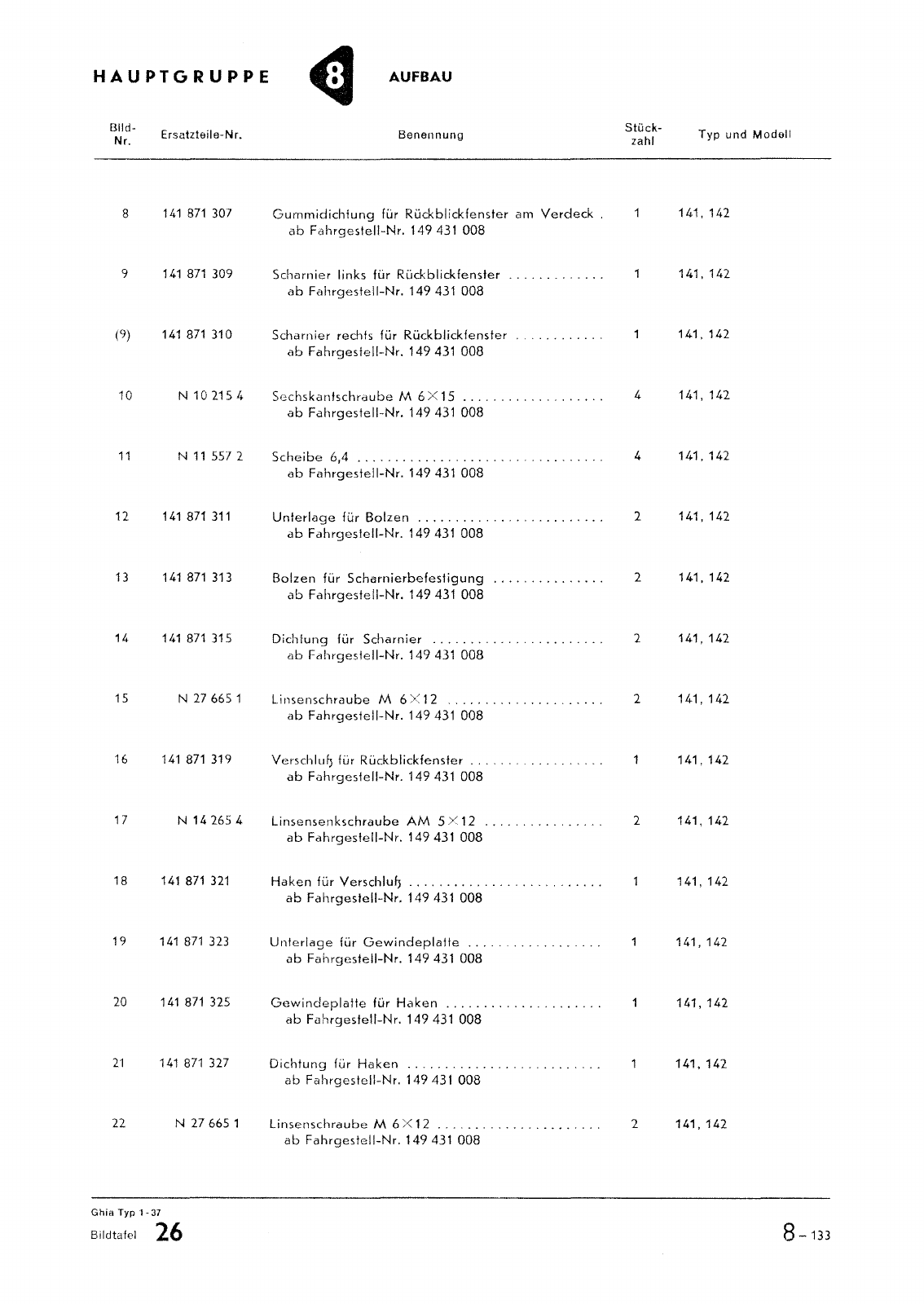 Vorschau Typ 14 (Karmann Ghia) Seite 204