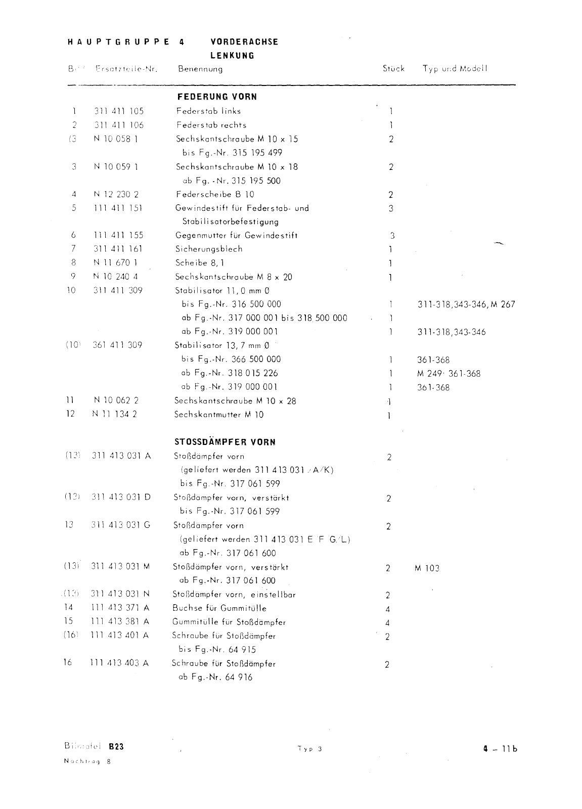 Vorschau Typ 3 (VW 1500 1600) Seite 243