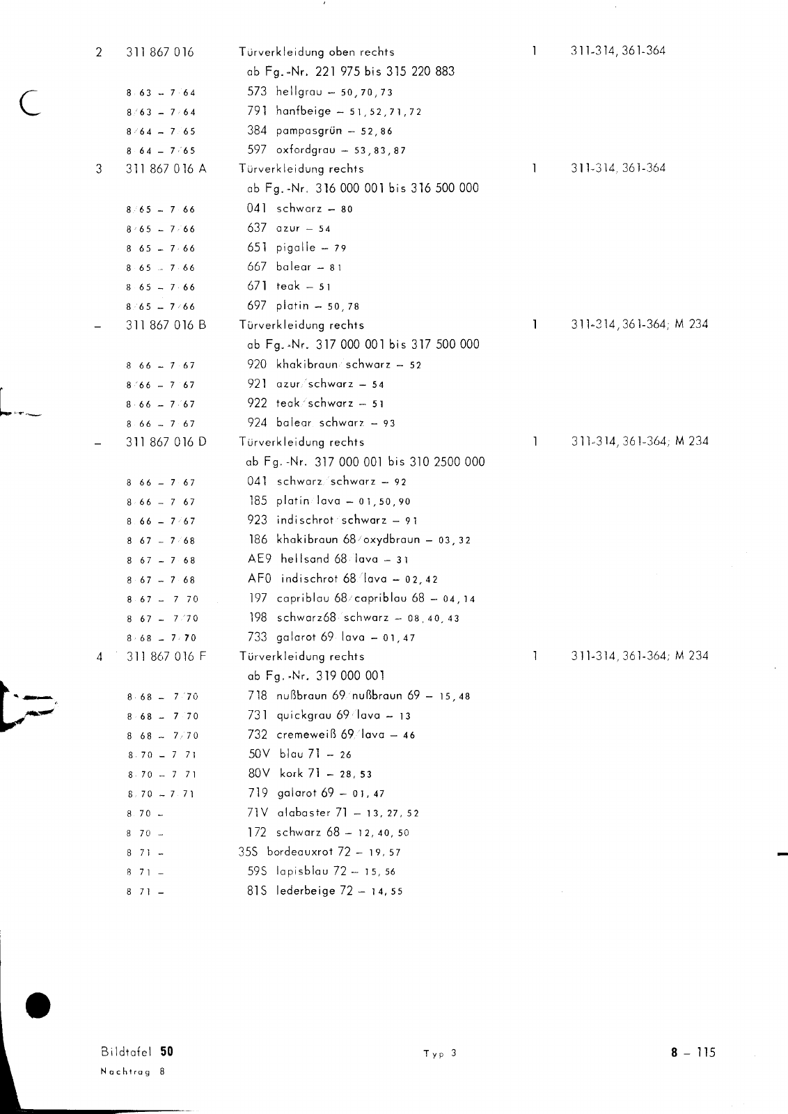 Vorschau Typ 3 (VW 1500 1600) Seite 494