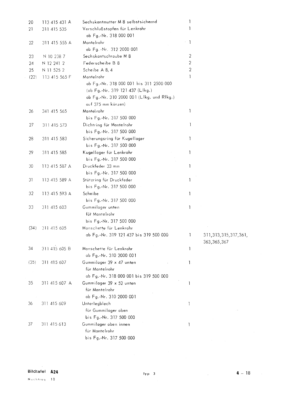 Vorschau Typ 3 (VW 1500 1600) Seite 250