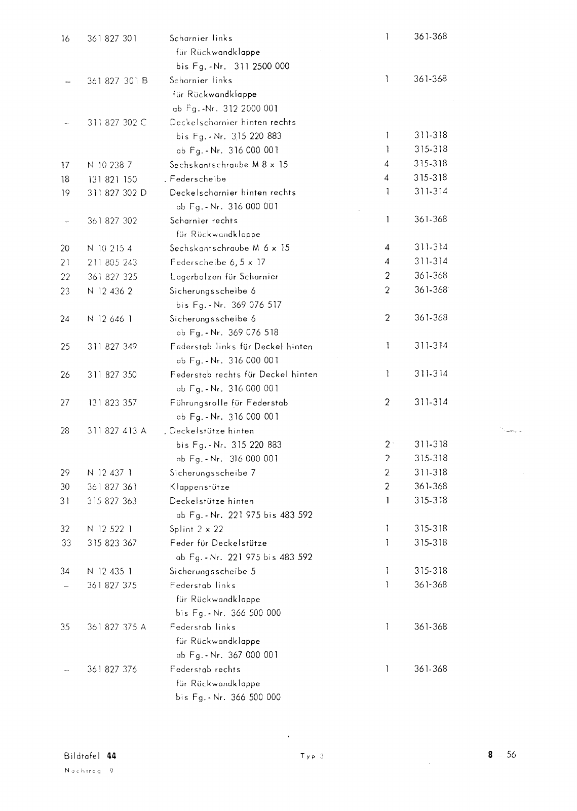 Vorschau Typ 3 (VW 1500 1600) Seite 424