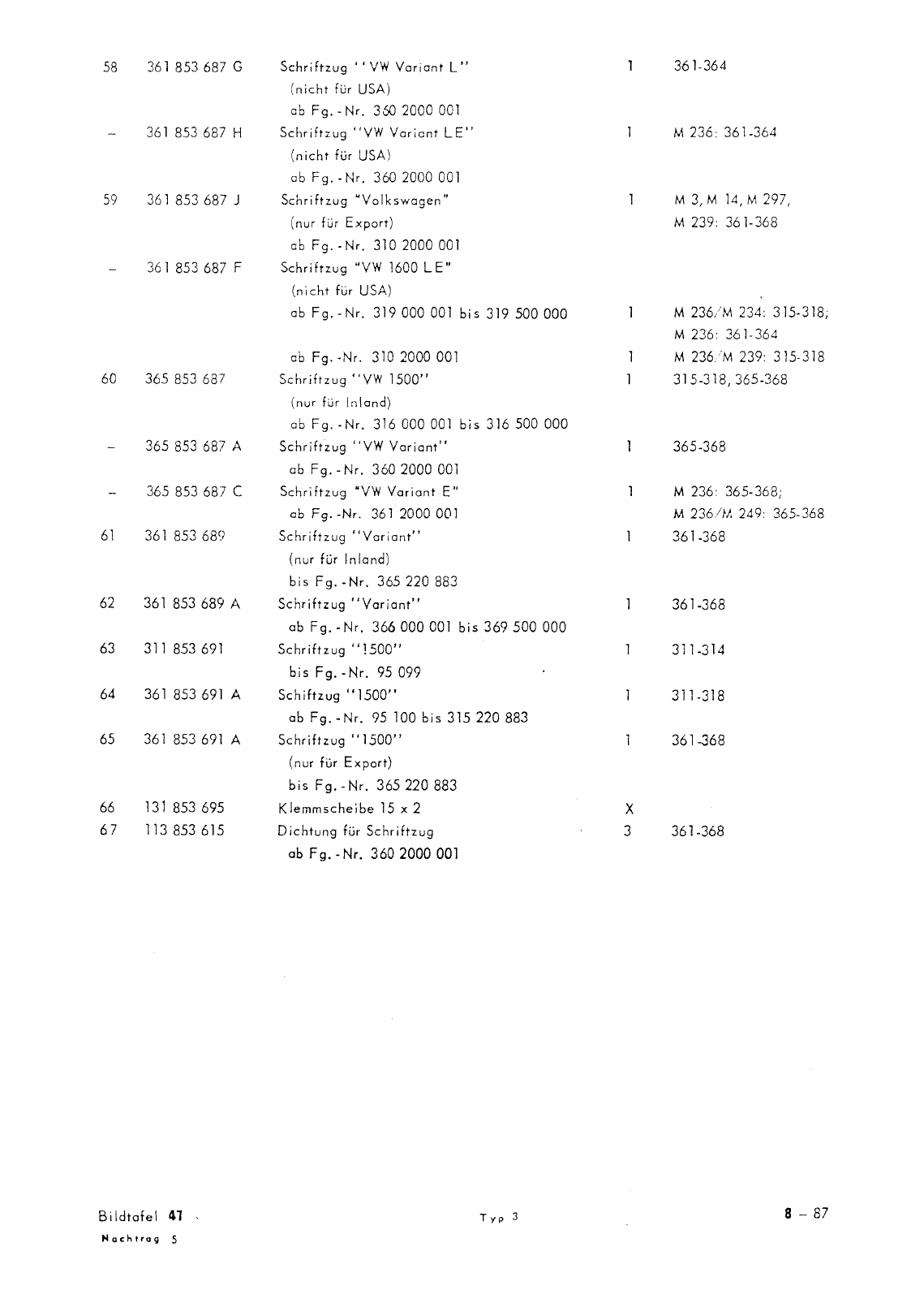 Vorschau Typ 3 (VW 1500 1600) Seite 458