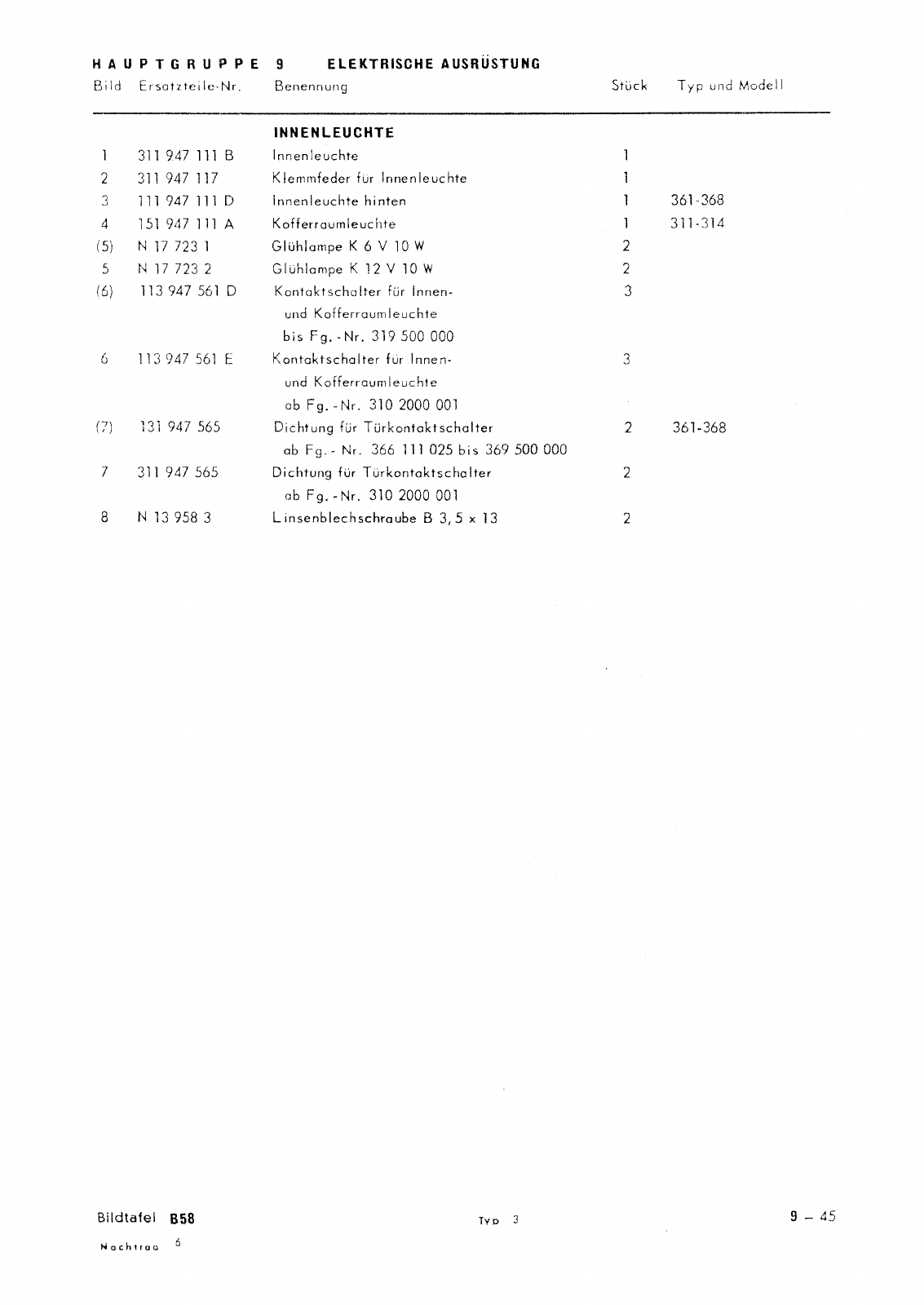Vorschau Typ 3 (VW 1500 1600) Seite 624