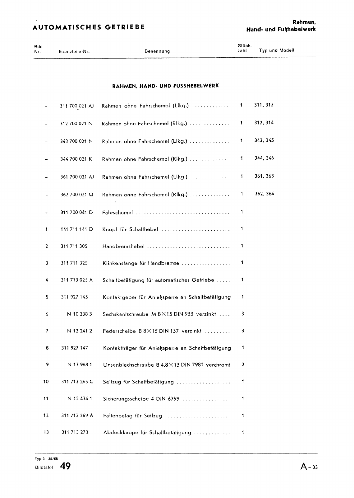 Vorschau Typ 3 (VW 1500 1600) Seite 766