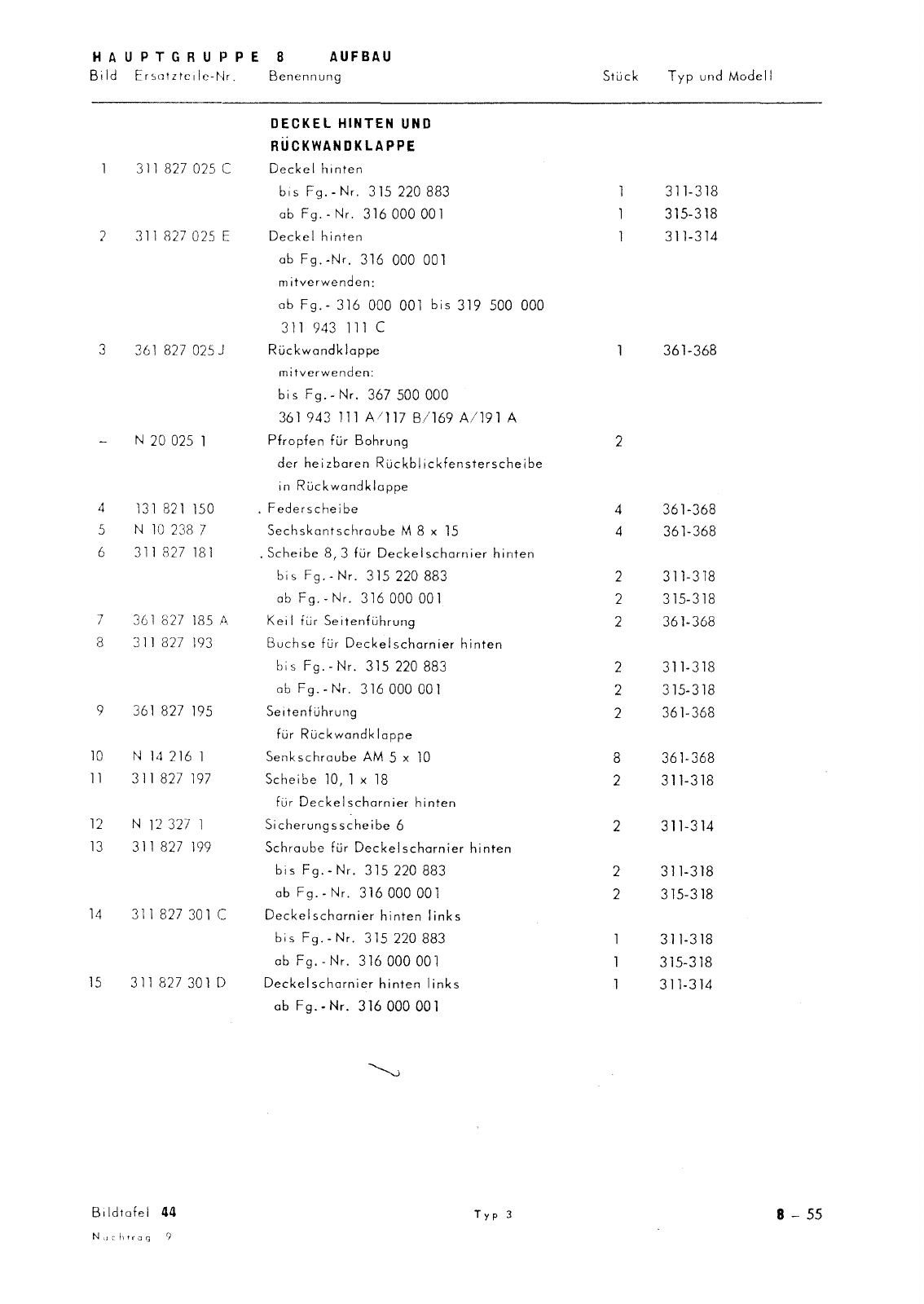 Vorschau Typ 3 (VW 1500 1600) Seite 423