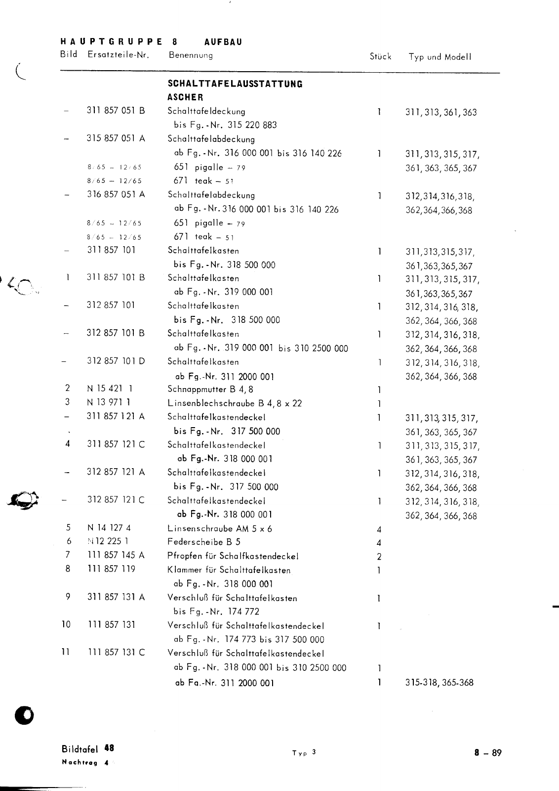 Vorschau Typ 3 (VW 1500 1600) Seite 460
