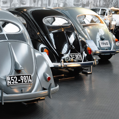 Historische Volkswagenmodelle des AutoMuseums