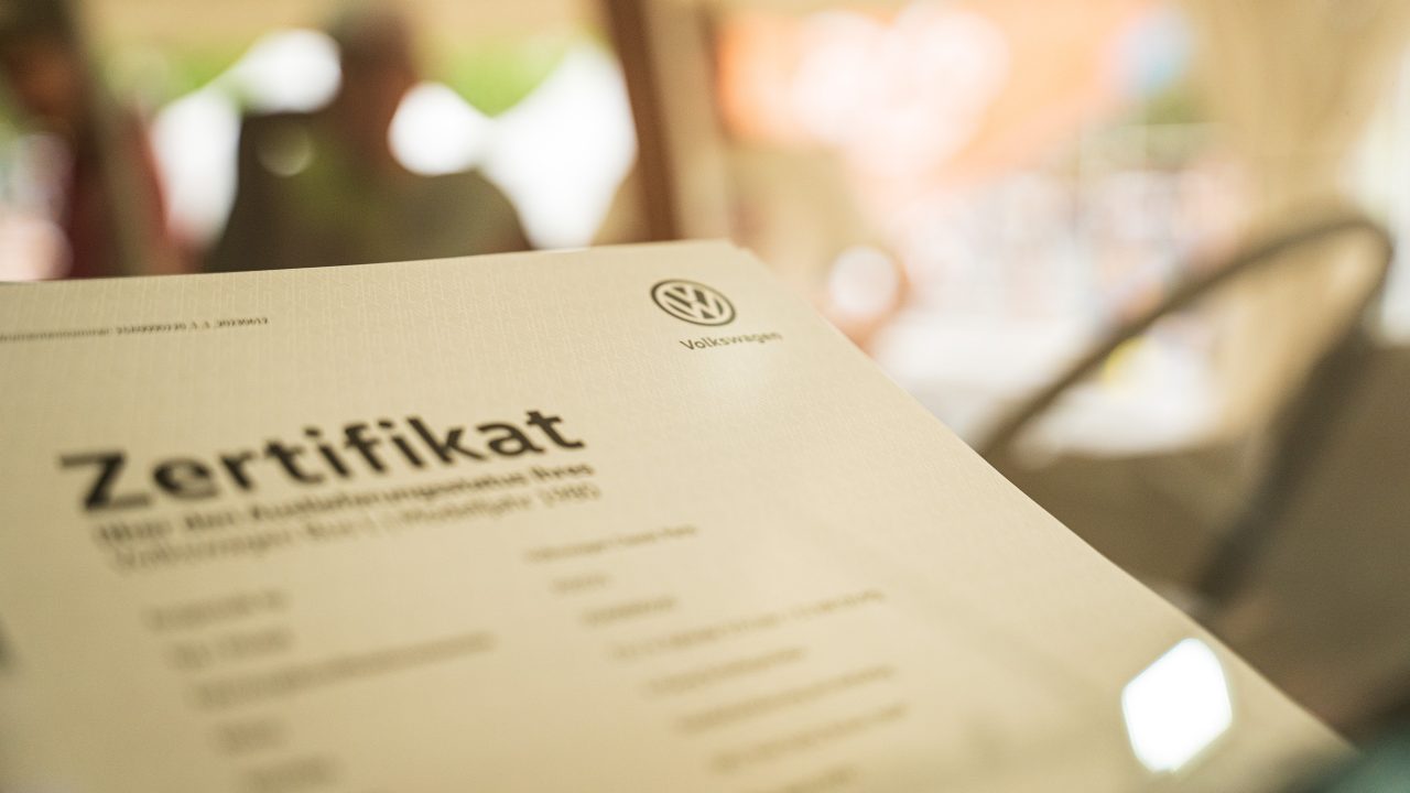 Volkswagen Classic Parts - Das VW Zertifikat und Datenblatt