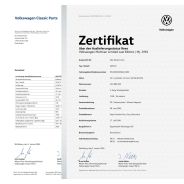 Bundle Volkswagen Zertifikat & Datenblatt